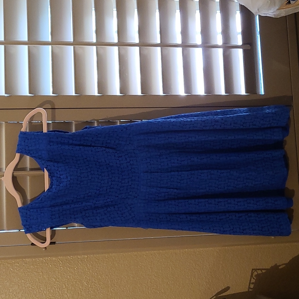 Blue sleeveless dress size 8